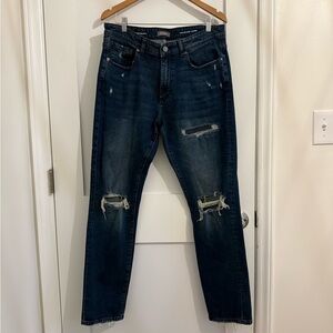 DL1961 Men's Deep Blue Ripped Jeans